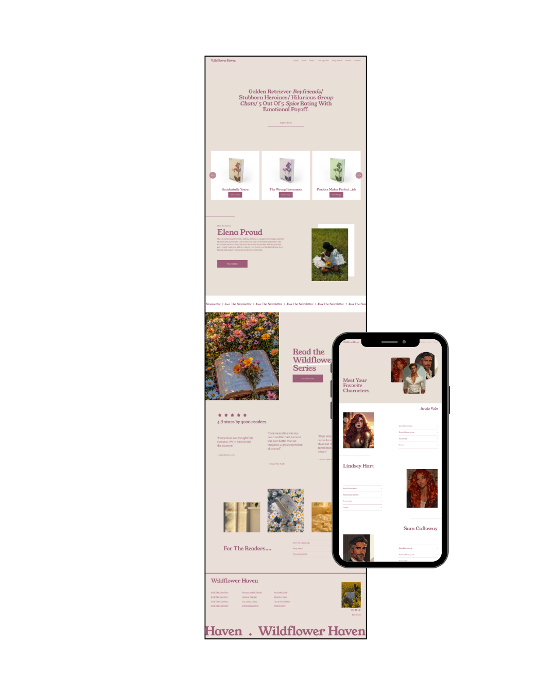 Fantasy Author All-in-One Website Template