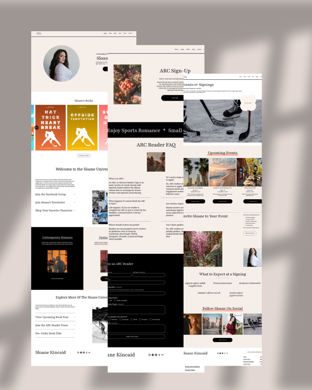 Romance Author Website Template