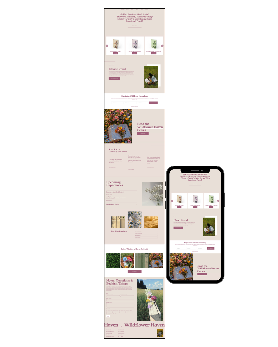 Fantasy Landing Page Website for Authors