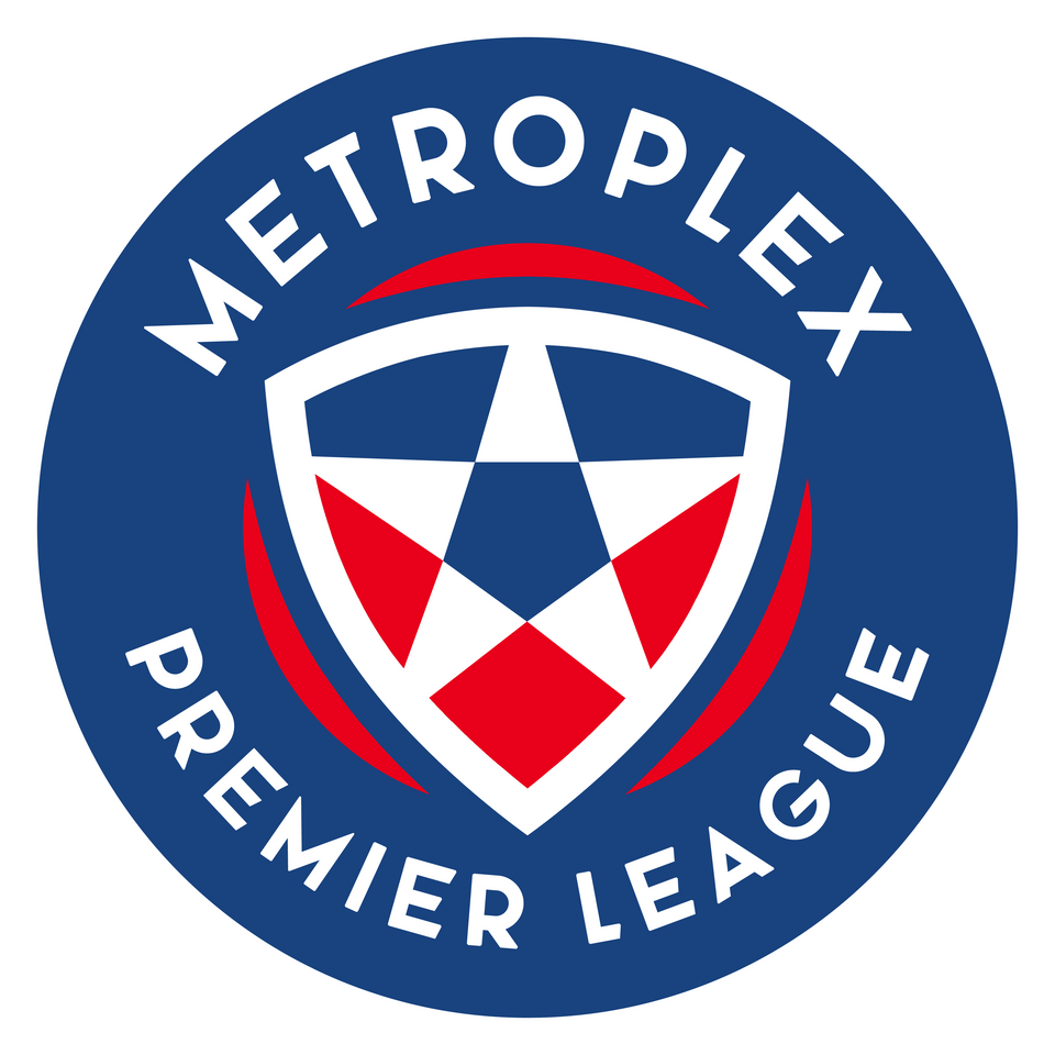 Logo of Metropolitan Premier League featuring a shield with red, white, and blue colors and a star design.