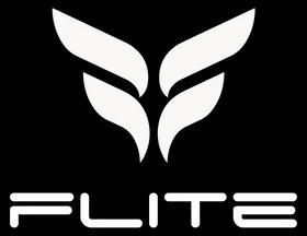Logo with stylized white wings above the word 'FLITE' on a black background.