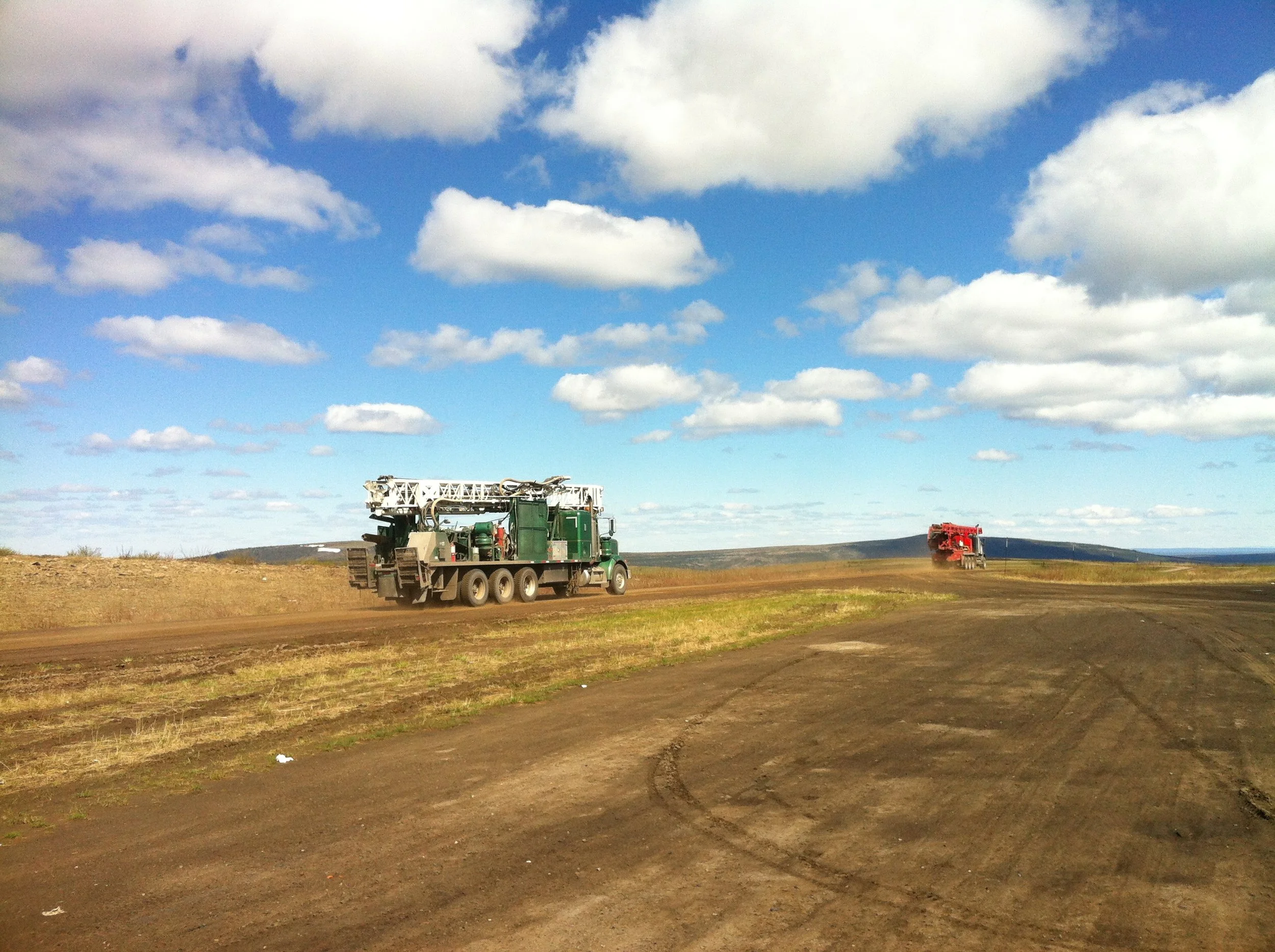 water well drilling and pre drill for pile install.
