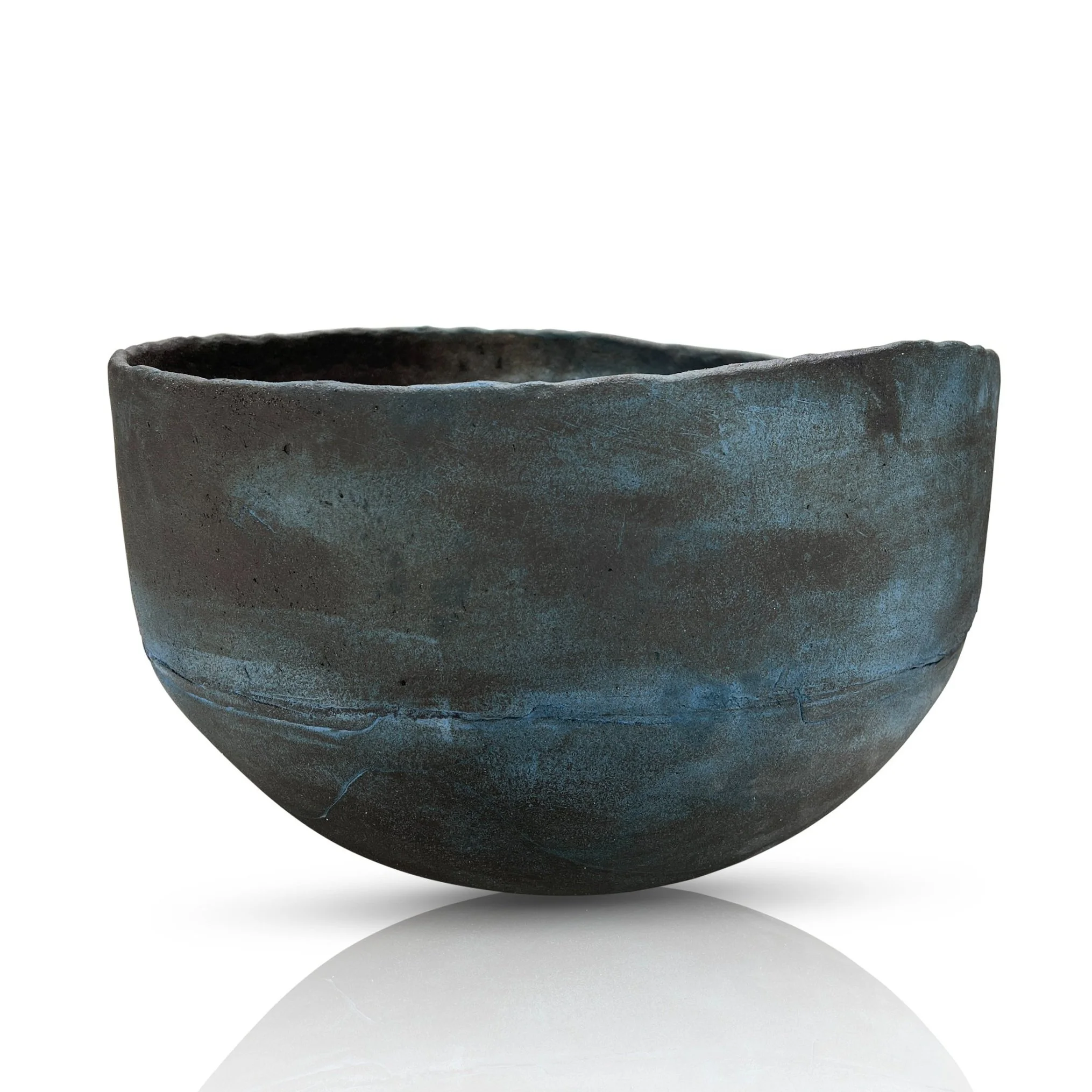 Mineral Vessel (cobalt, black, and white)