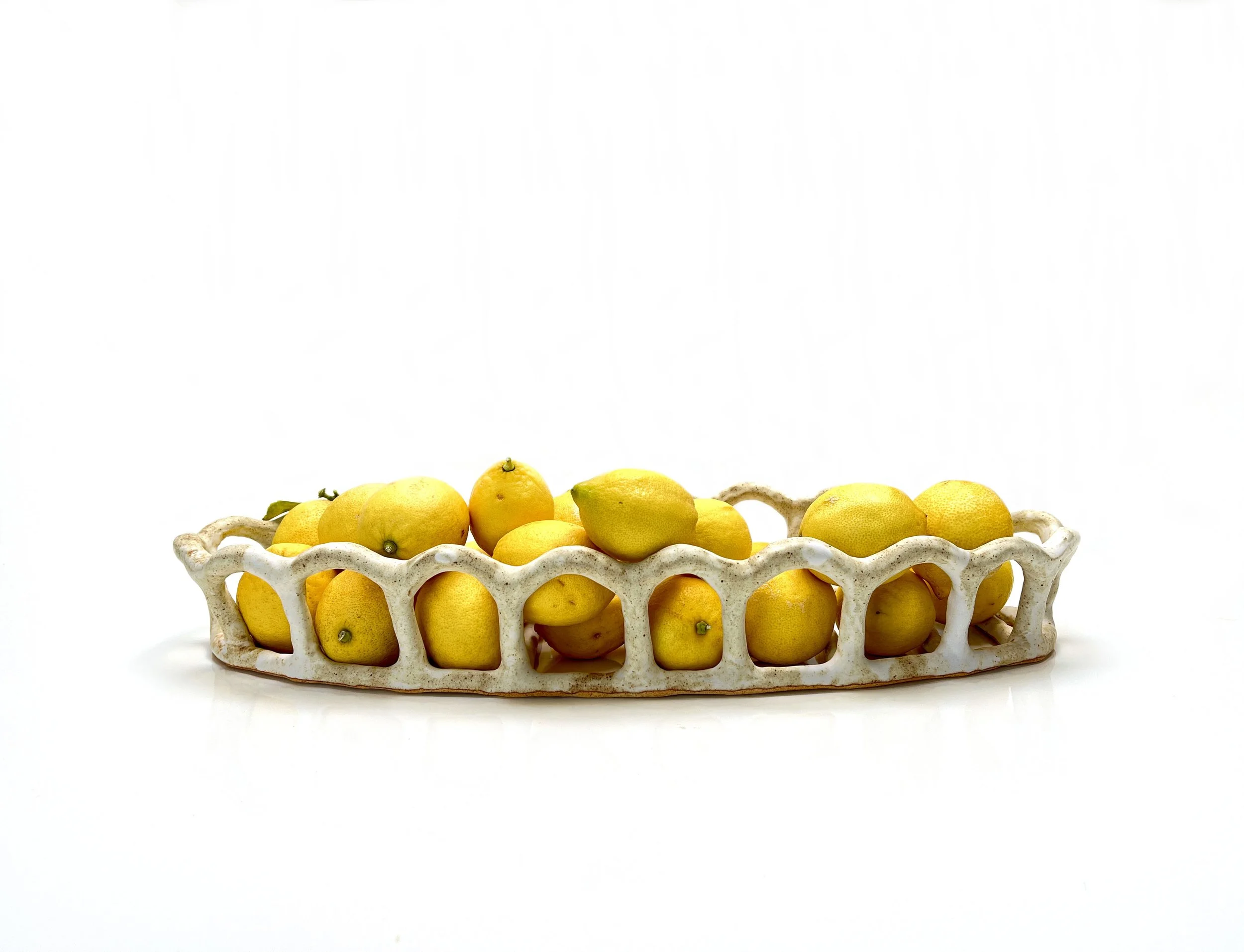 Matte White Oval Basket