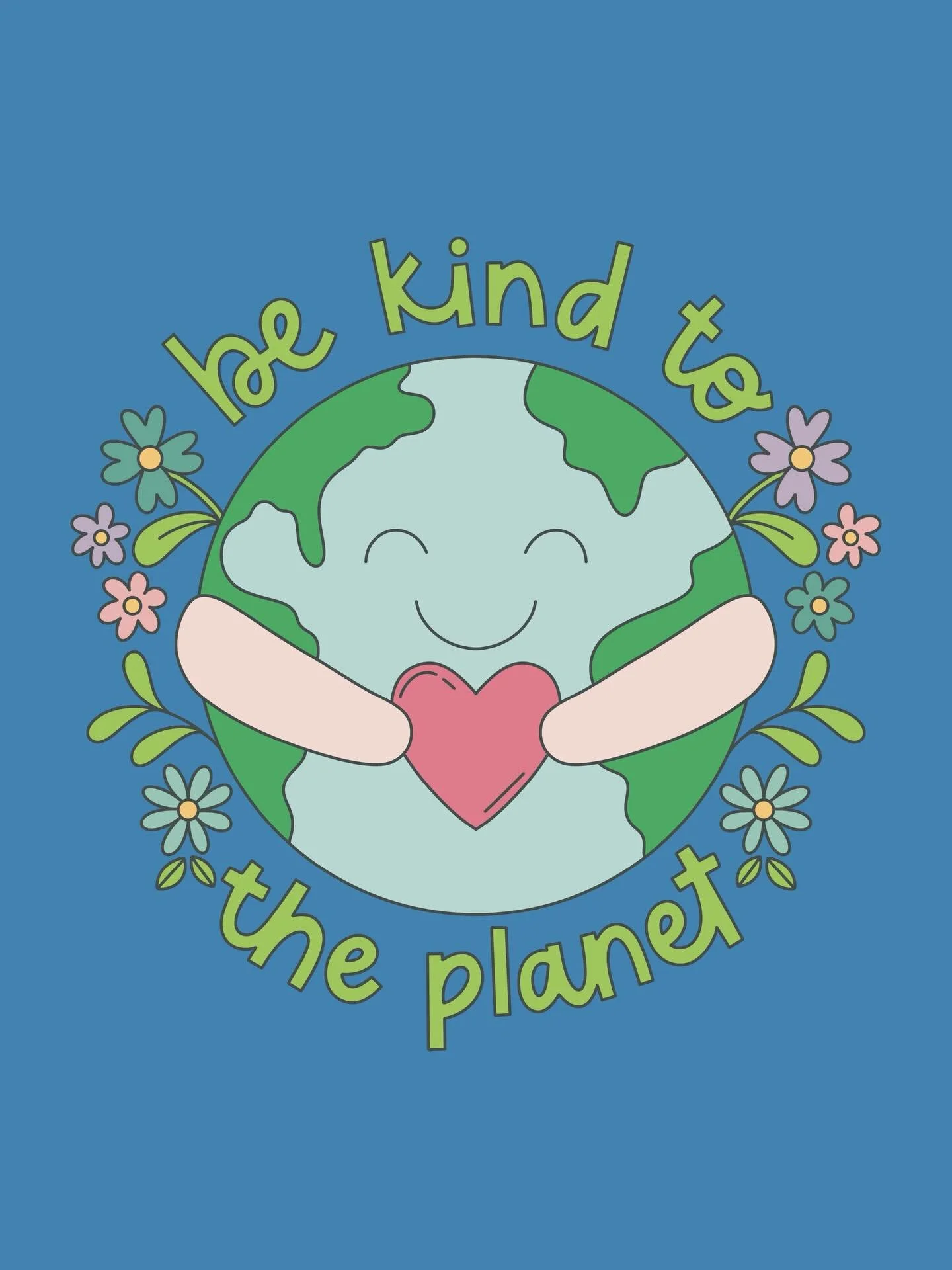 Happy Earth Day! 🌎 Be Kind to the Planet 🩷

#earthday #bekind #kawaii #illustration