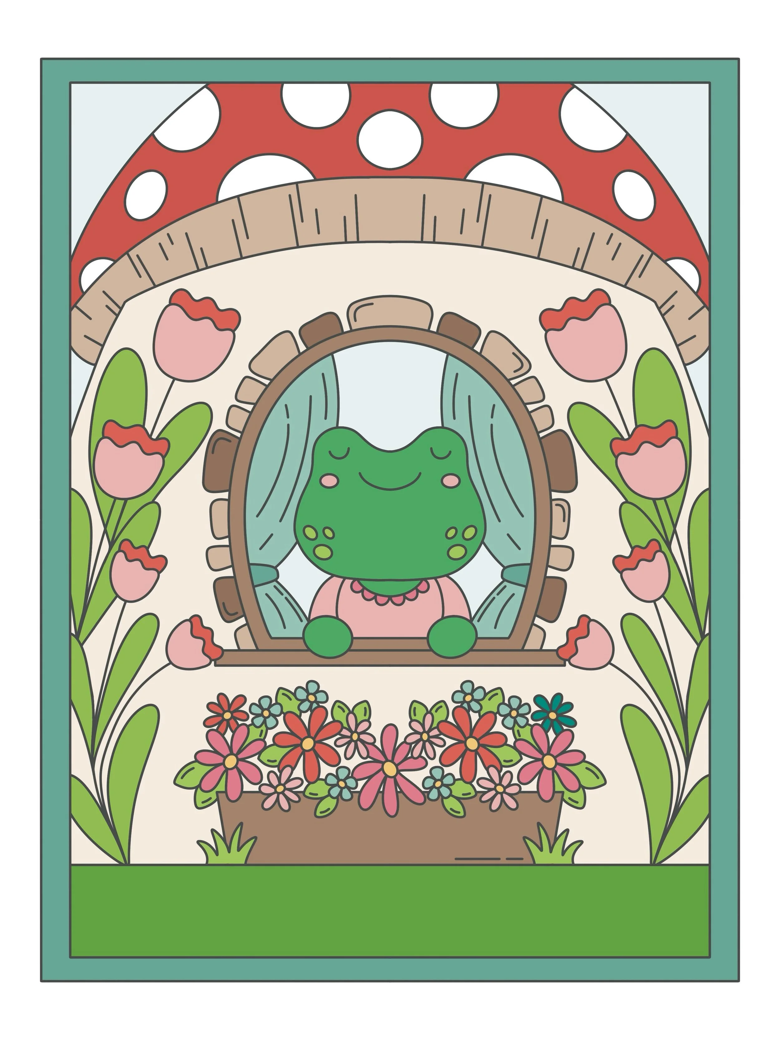 A sweet little frog watches her garden bloom from her window, soaking in all the beauty she helped grow.

It&rsquo;s week 2 of #BloomWild2026 with the &ldquo;Let It Bloom&rdquo; prompt. Hosted by @irisandsea @whimandjoy @by_clairelee @almo__studio @c