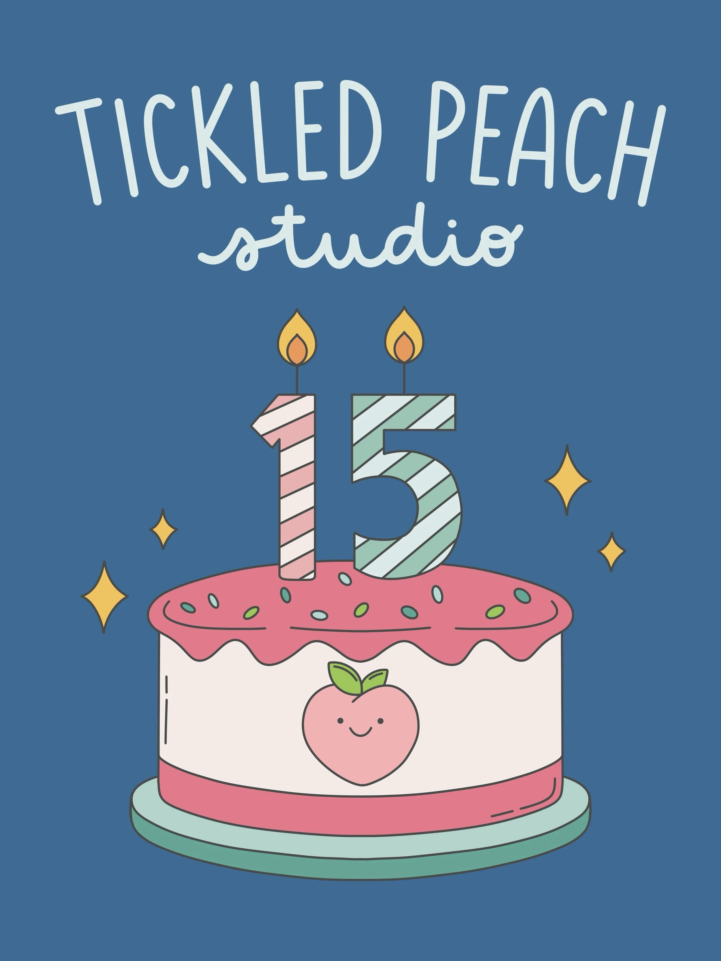 Tickled Peach Studio is 15! 

When I started Tickled Peach Studio in 2011, I had no idea where it would take me. I began by creating printable parties using commercial-use clipart. From there, I moved into printed invitations, personalized gifts and 