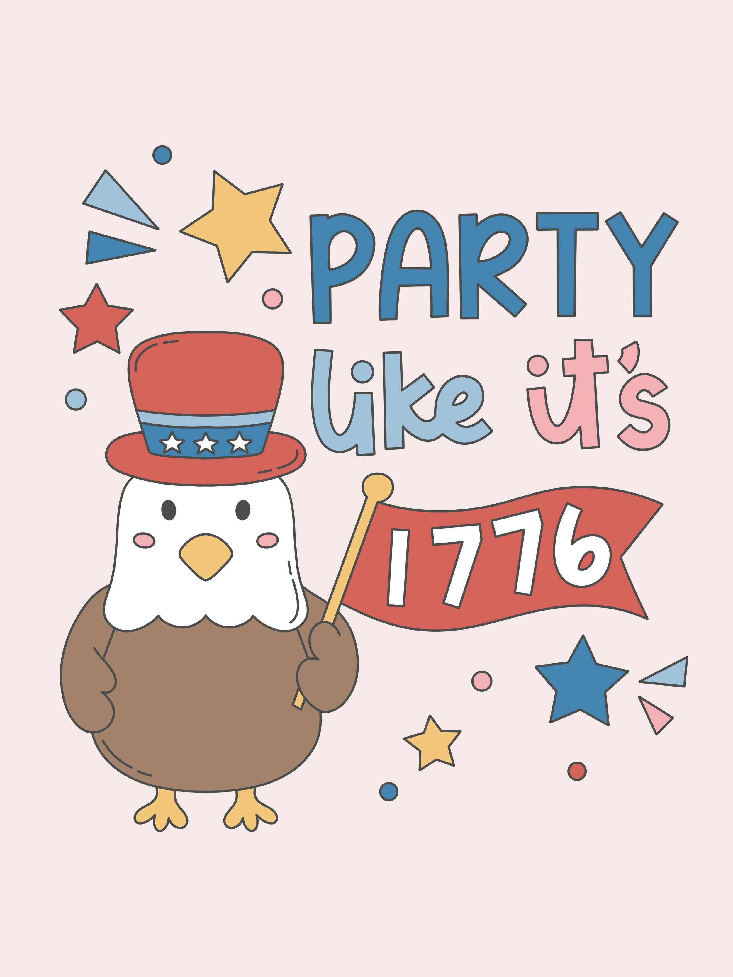 Party like it&rsquo;s 1776! 🇺🇸 Happy Birthday, America! Wishing everyone a fun, safe, and happy Fourth of July.

#4thofjuly #america250 #procreate #handlettering #patriotic