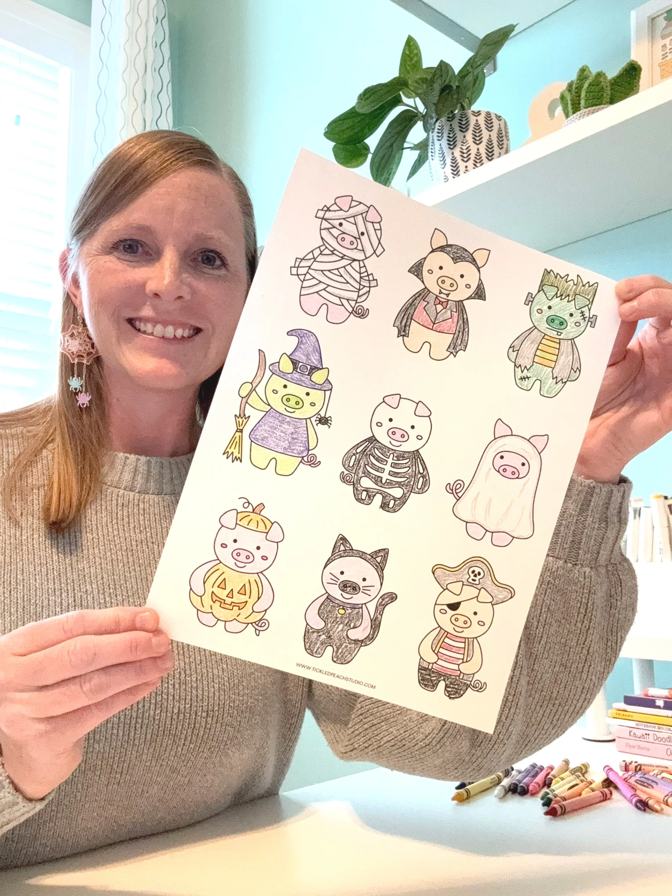 Owner of Tickled Peach Studio, Kathy Sanders