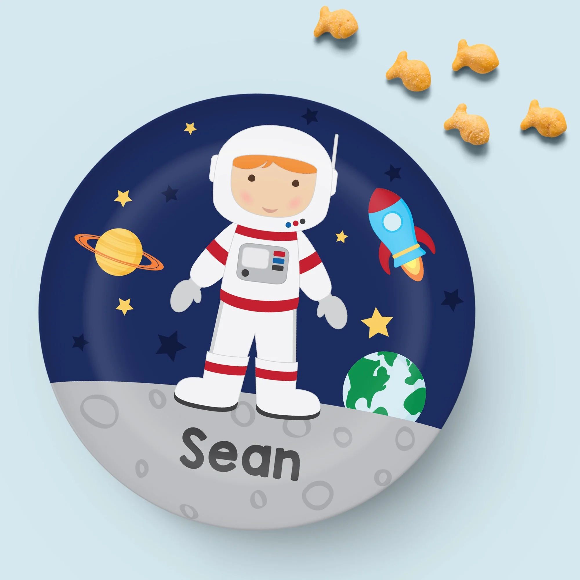 Astronaunt Personalized Plate