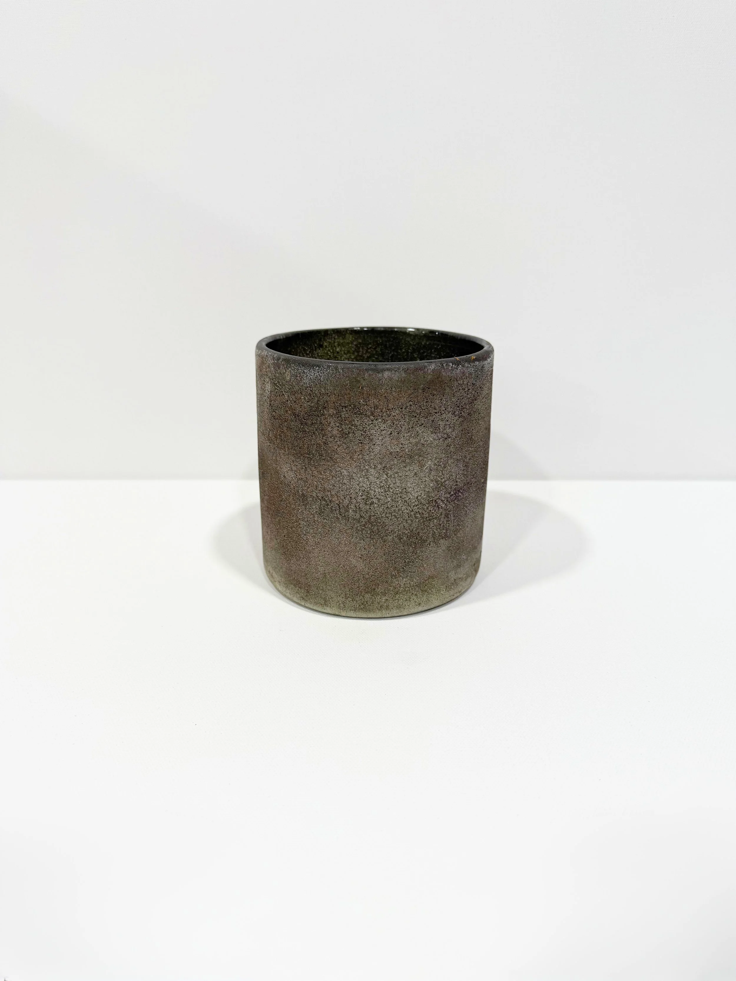 Grey Frosted Glass Vase