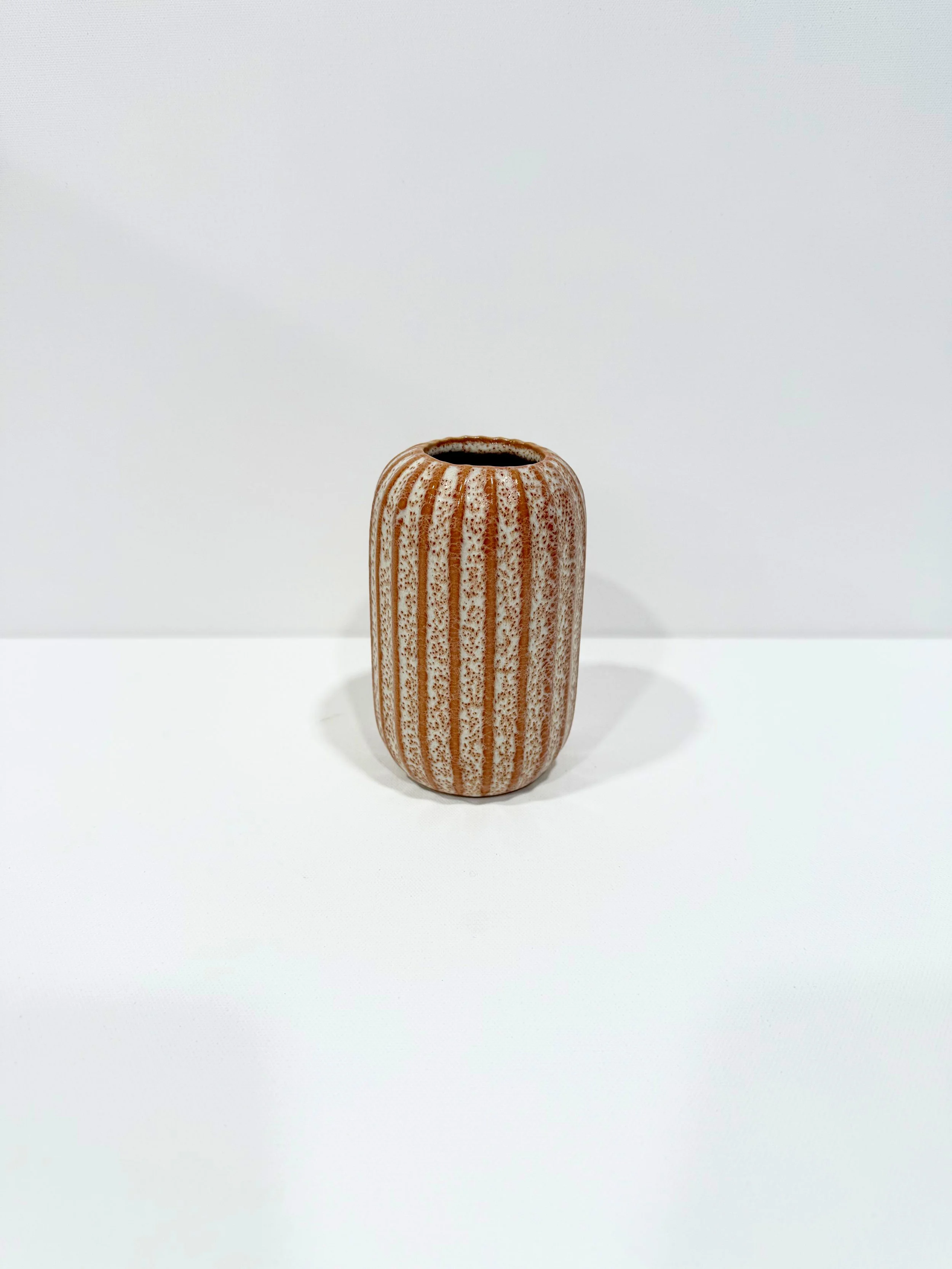 Short Striped Vase