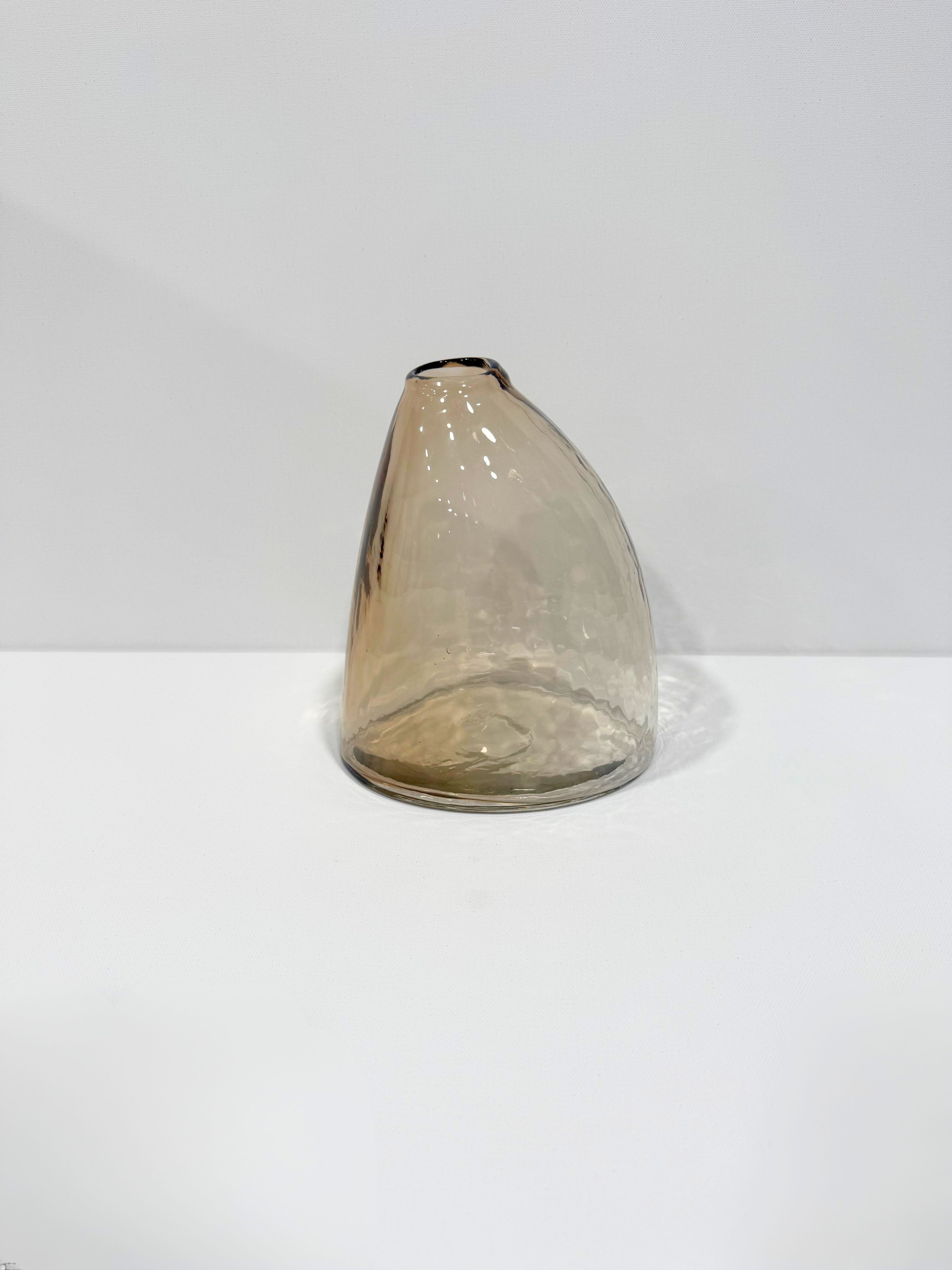 Tall Brown Glass Vase