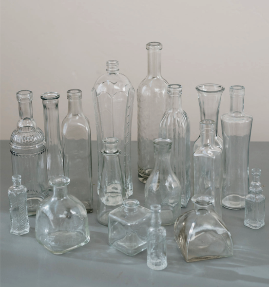 Mismatched Glass Bud Vases