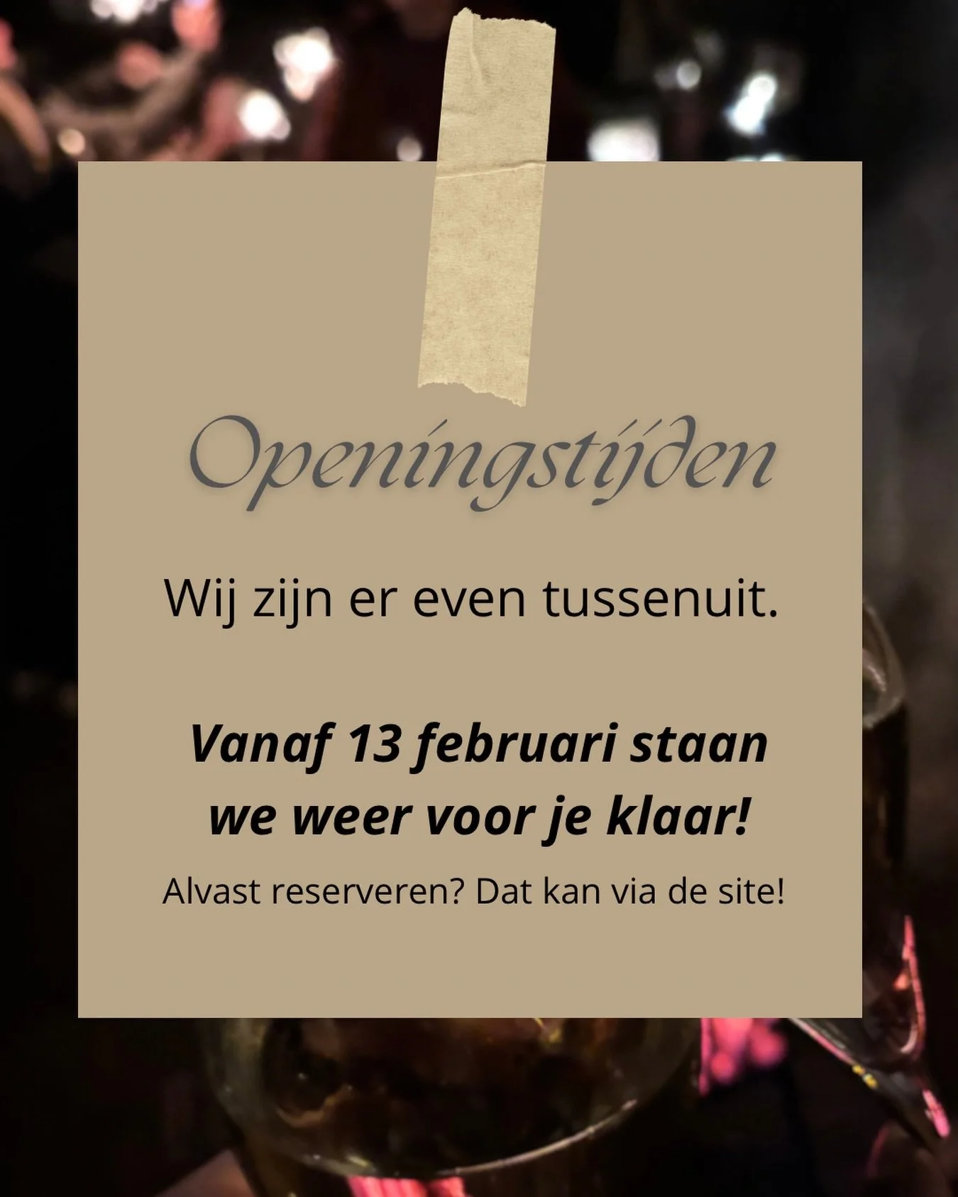 Ons team doet het even rustig aan.🌴 😴 We zijn vanaf 13 februari weer opgeladen en ready to go. Tot dan!