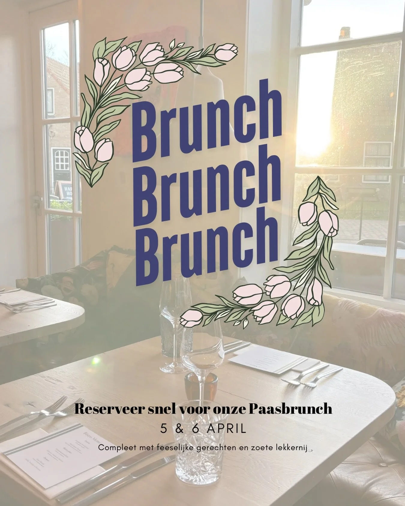 Pasen vier je bij Overzee 🐣✨
Zin in een gezellige paasbrunch vol lekkers? Reserveer op tijd en schuif aan met familie of vrienden! Tot dan!