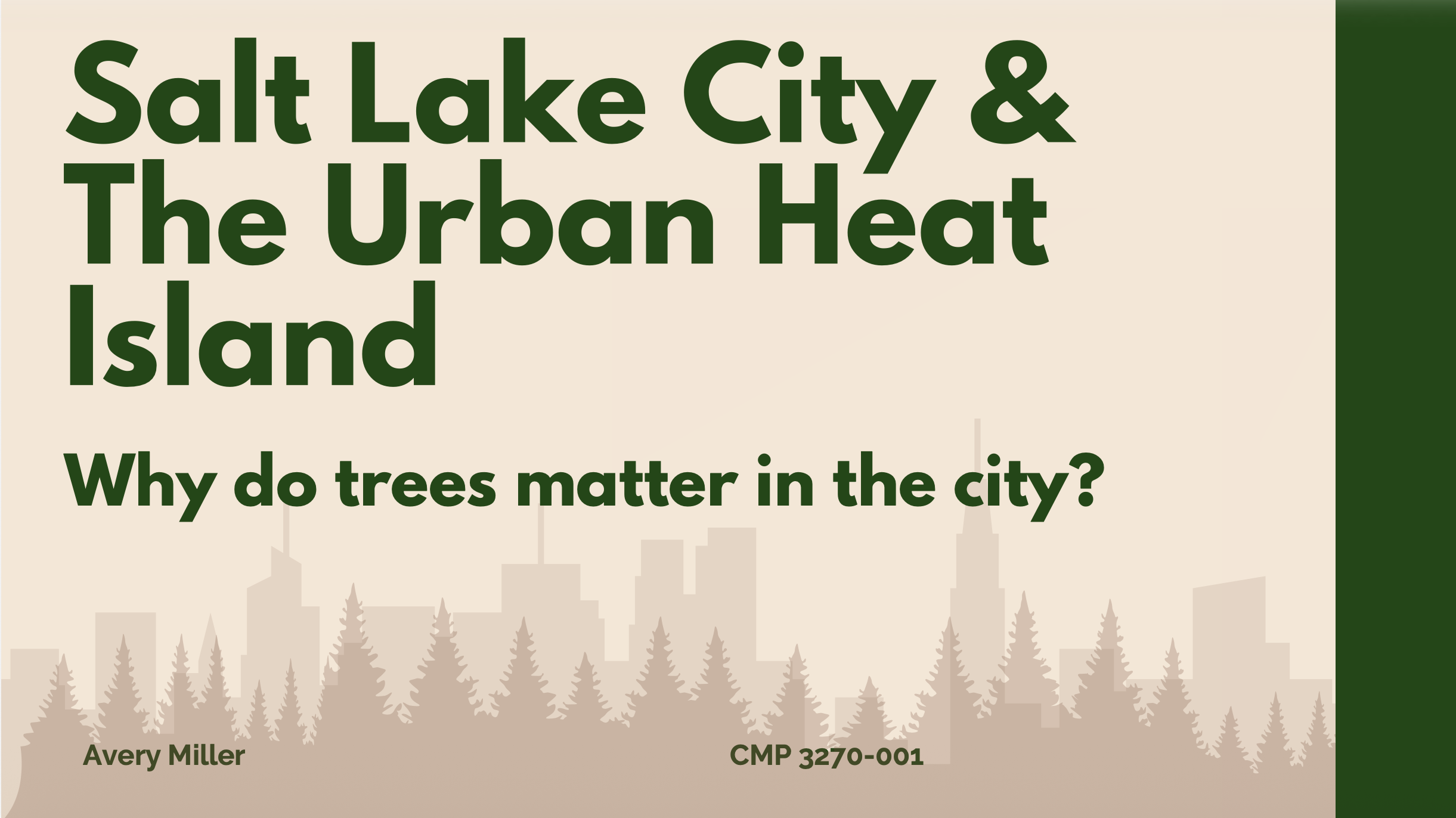 Salt Lake City & The Urban Heat Island