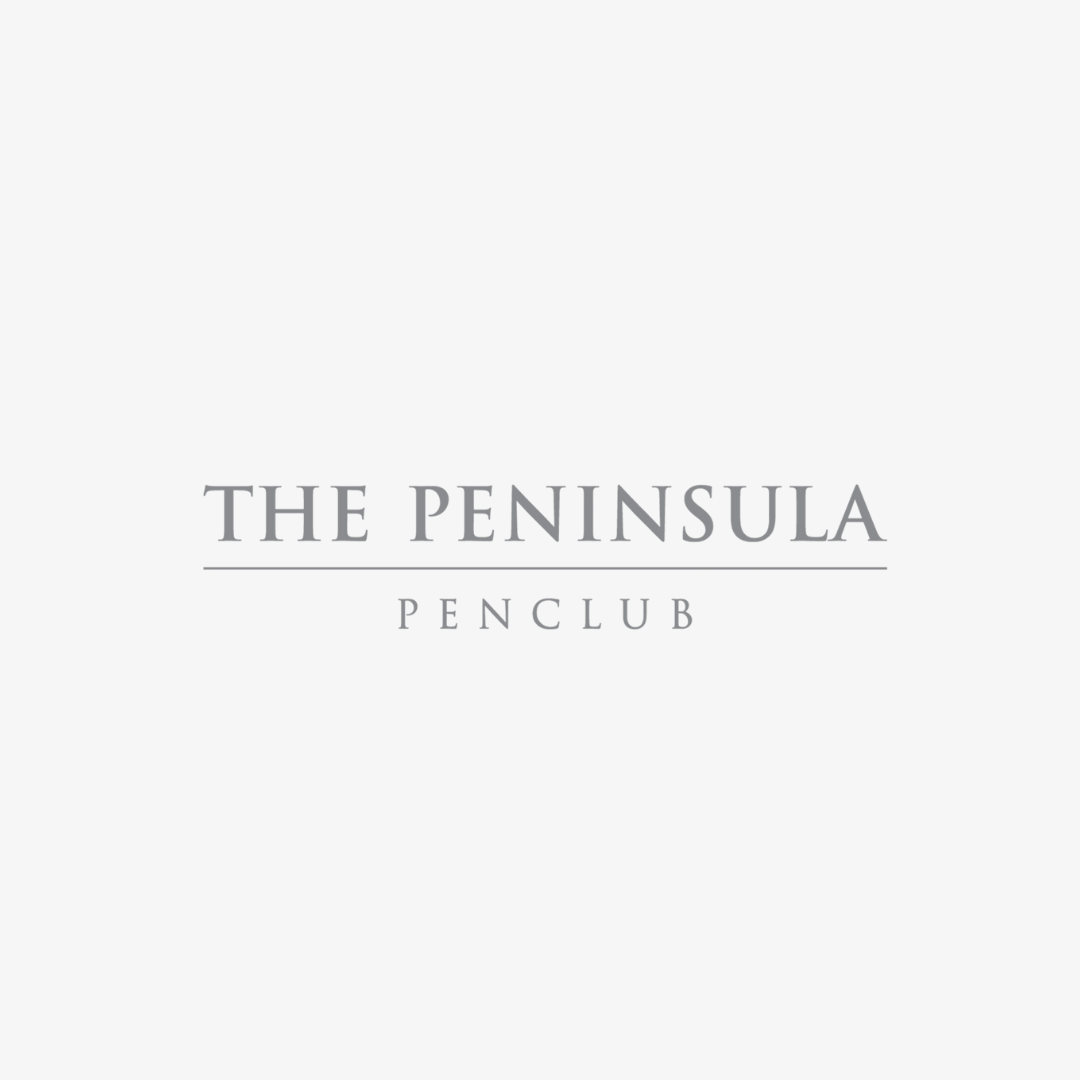 Logo for The Peninsula Penclub with gray text on light background.