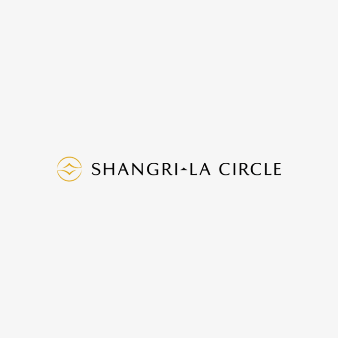 Shangri-La Circle logo with a gold circular symbol and black text on a white background.