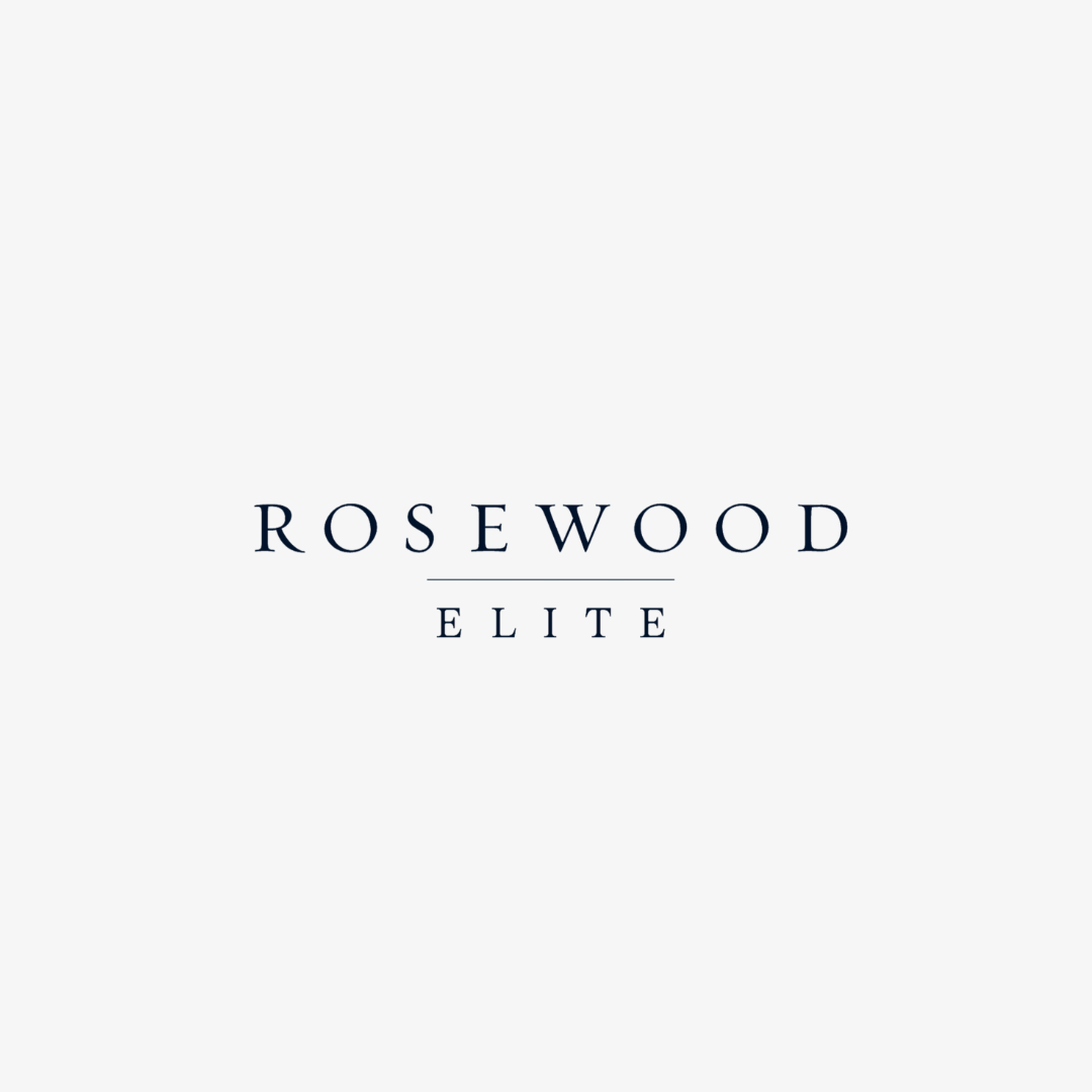 Rosewood Elite logo with white background and dark blue text.