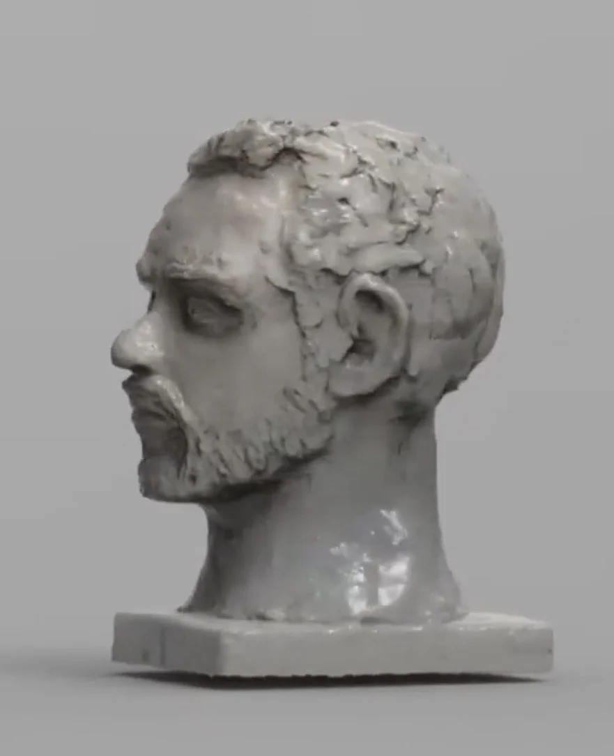 3D Scanned Clay Bust