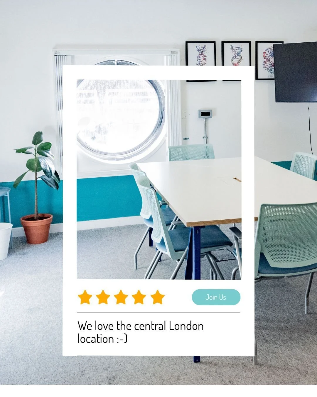 Great meetings start here. 
When you book Dr. Seuss or Dr. Strangelove, you're not just getting a brilliant space to think and collaborate, you're helping keep Health Foundry affordable for the health startups, charities and NHS innovators who need i