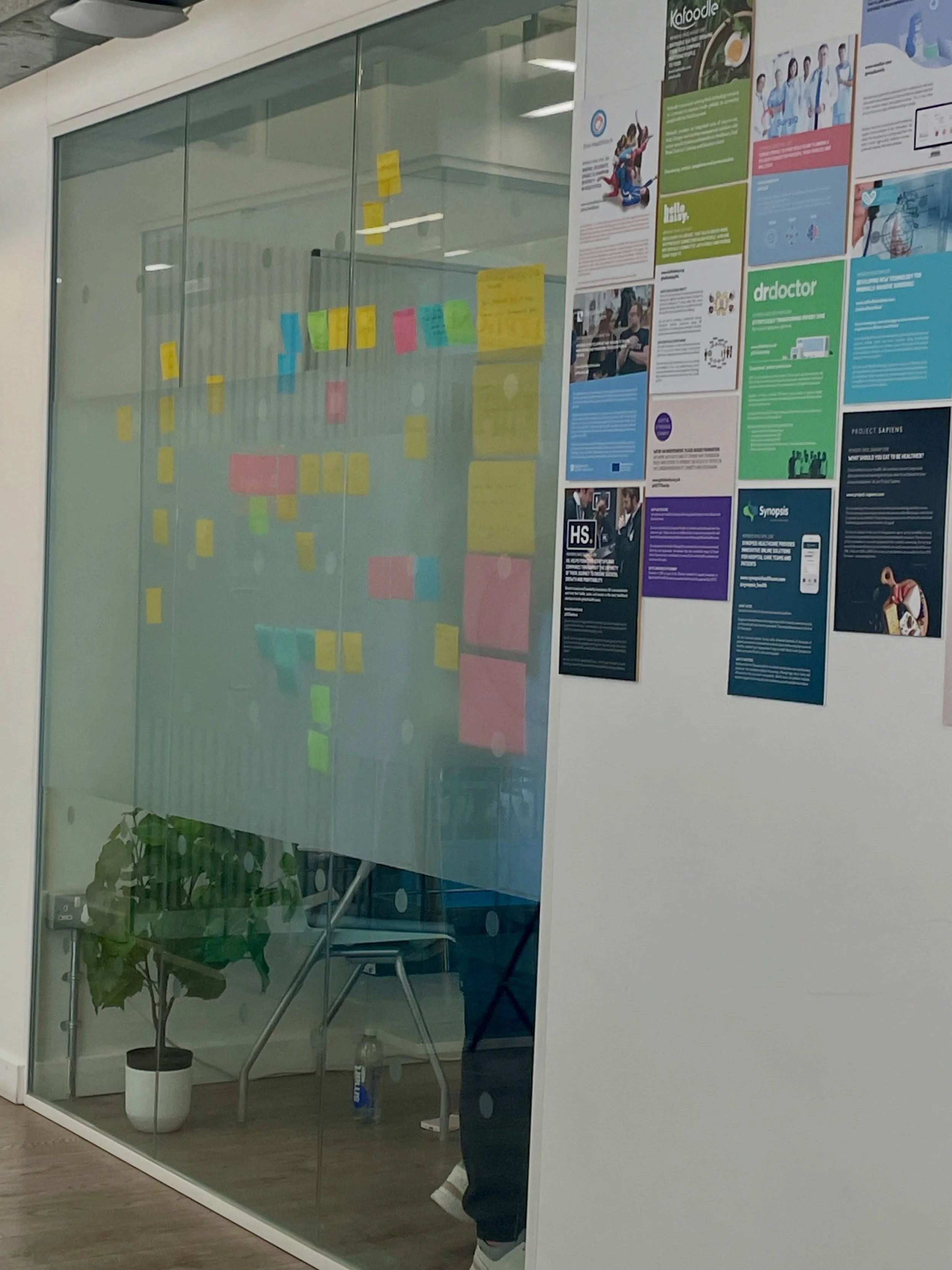 The Basis team day making use of the meeting rooms and garden for their brainstorming sessions. Also getting their #emotionalsupport from Juno