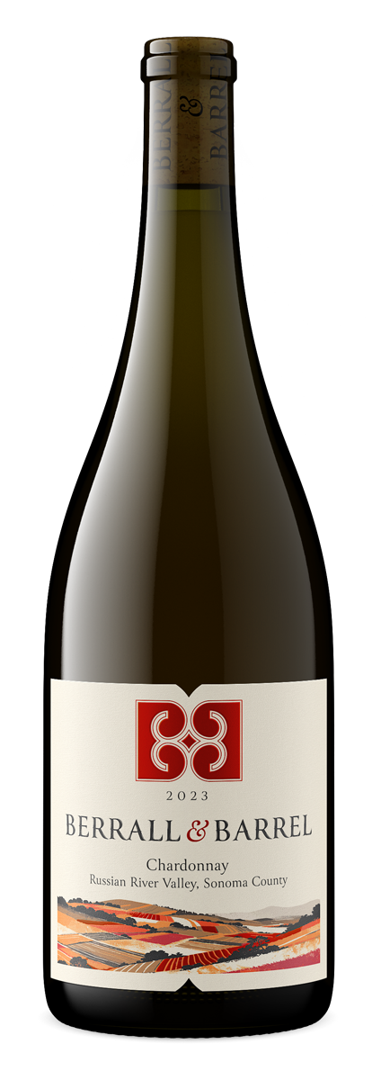 A bottle of Berrall & Barrel Chardonnay