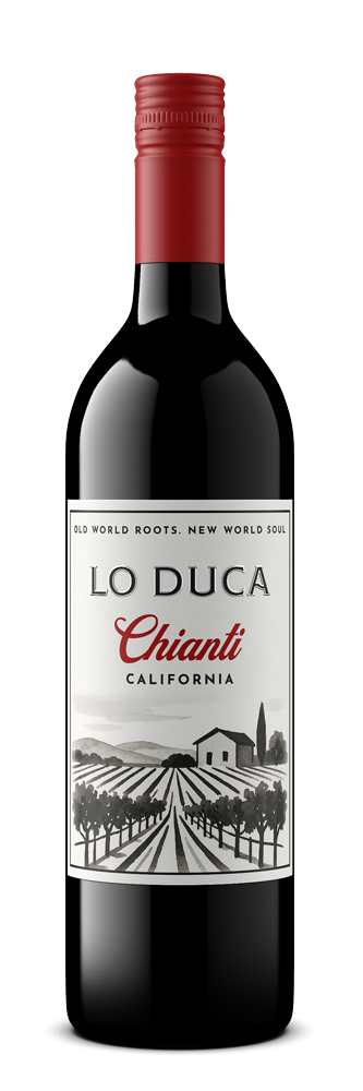 A bottle of Lo Duca California Chianti