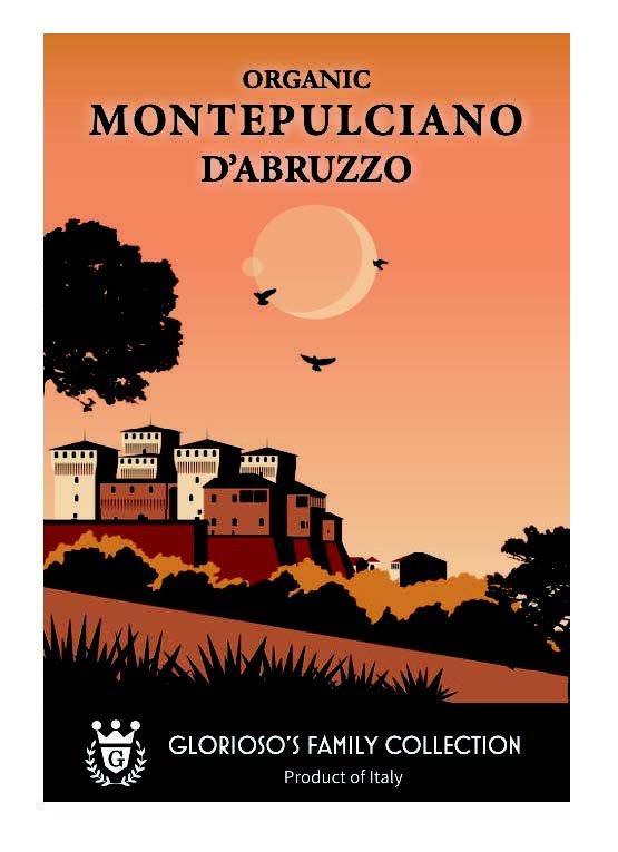 Organic Montepulciano D'Abruzzo label