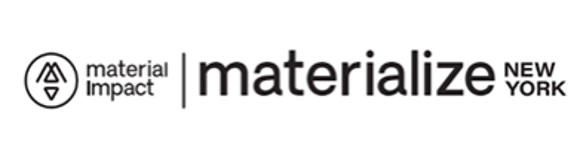 Material Impact logo with text 'materialize NEW YORK' and an icon on the left.