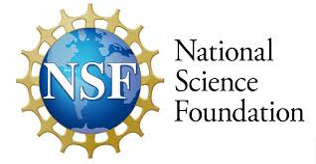 Logo of the National Science Foundation with a blue globe and gold gear around it.