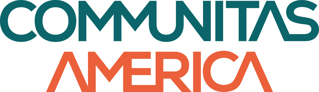Text logo reading 'Communitas America' with 'Communitas' in dark teal and 'America' in orange.