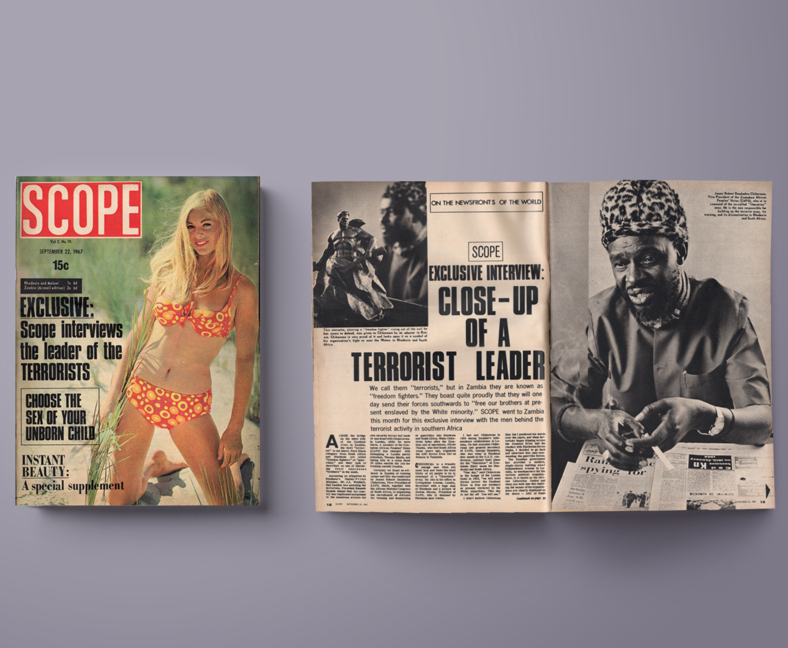 ON THE NEWS FRONTS OF THE WORLD. SCOPE EXCLUSIVE INTERVIEW: CLOSE-UP OF A TERRORIST LEADER