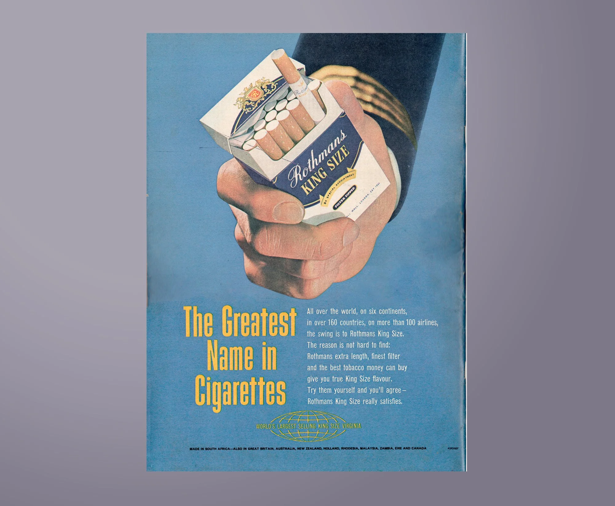 British American Tobacco | ad for Rothmans cigarettes.