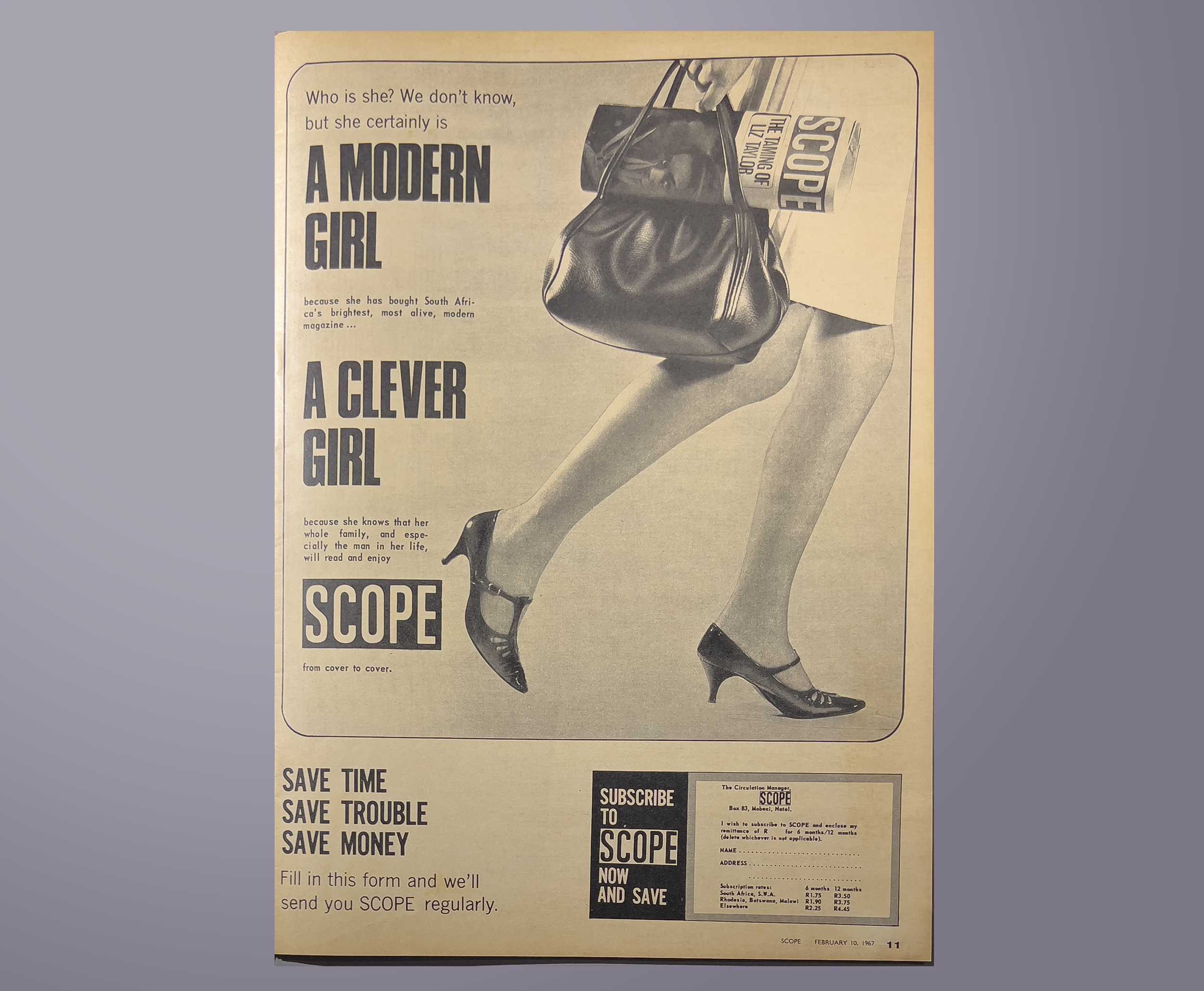 Scope MAgazine subscription ad