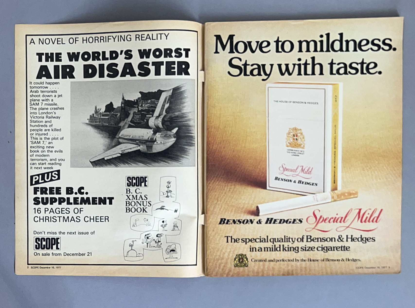 Benson and Hedges Tobacco ad