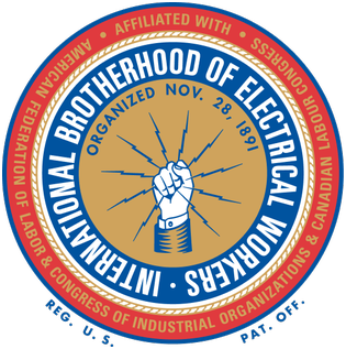 IBEW union logo – International Brotherhood of Electrical Workers electrical union USA