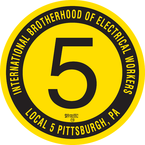 IBEW Local 5 Pittsburgh logo – electricians union Local 5 Western Pennsylvania