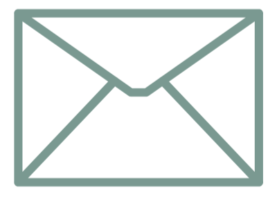 Outline drawing of an envelope with a triangular flap