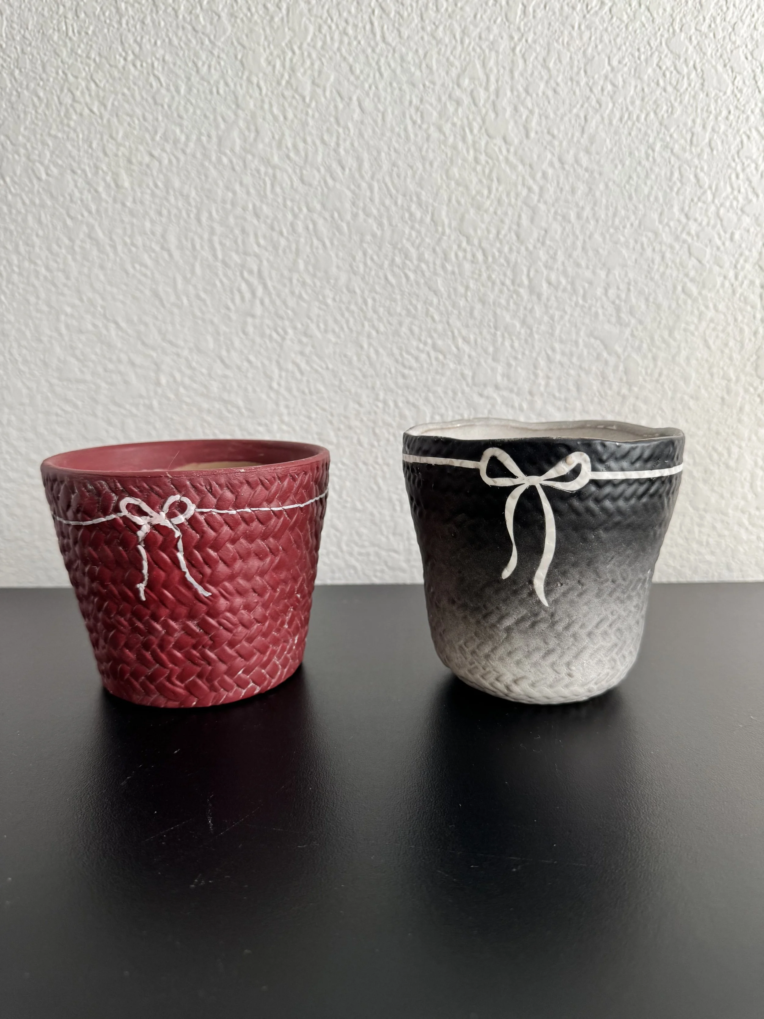 Small planters - ribbon set