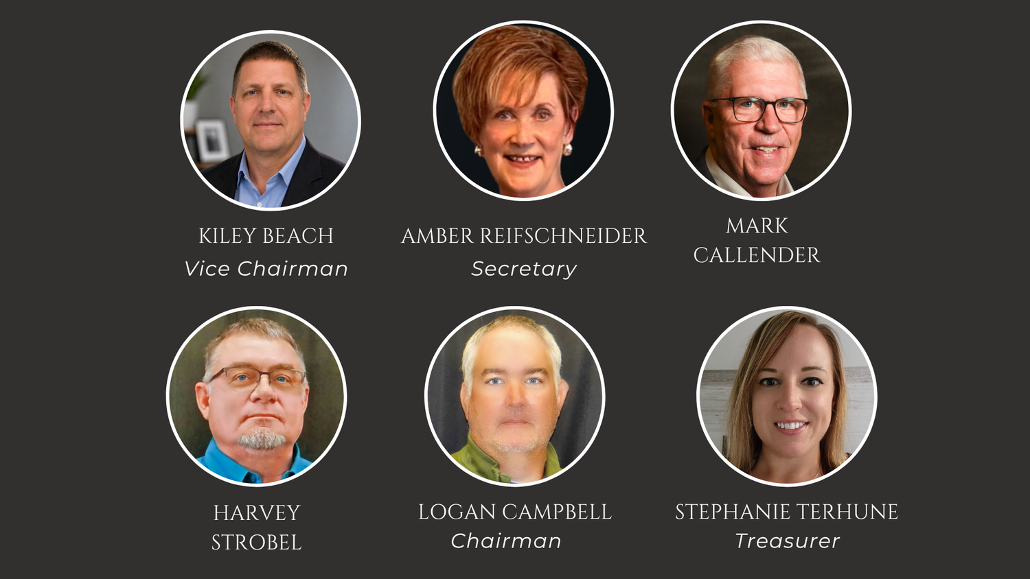 Lane Co. Community Grocery Board of Directors: Kiley Beach, Vice Chairman; Amber Reifschneider, Secretary; Mark Callender; Harvey Strobel; Logan Campbell, Chairman; and Stephanie Terhune, Treasurer