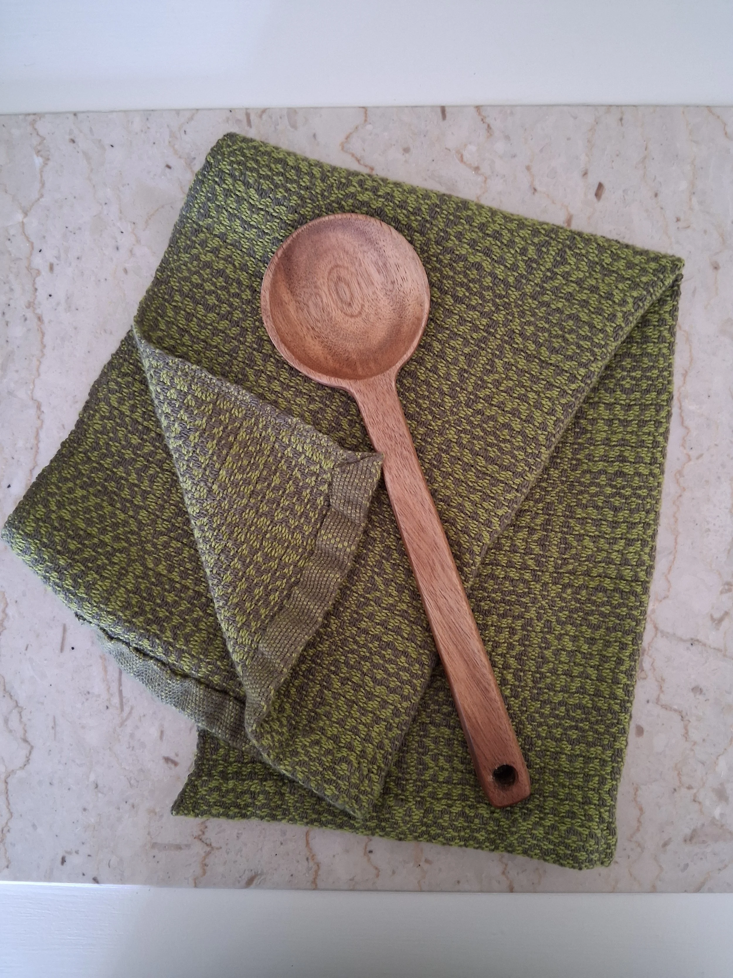Textured Green Kitchen Towel