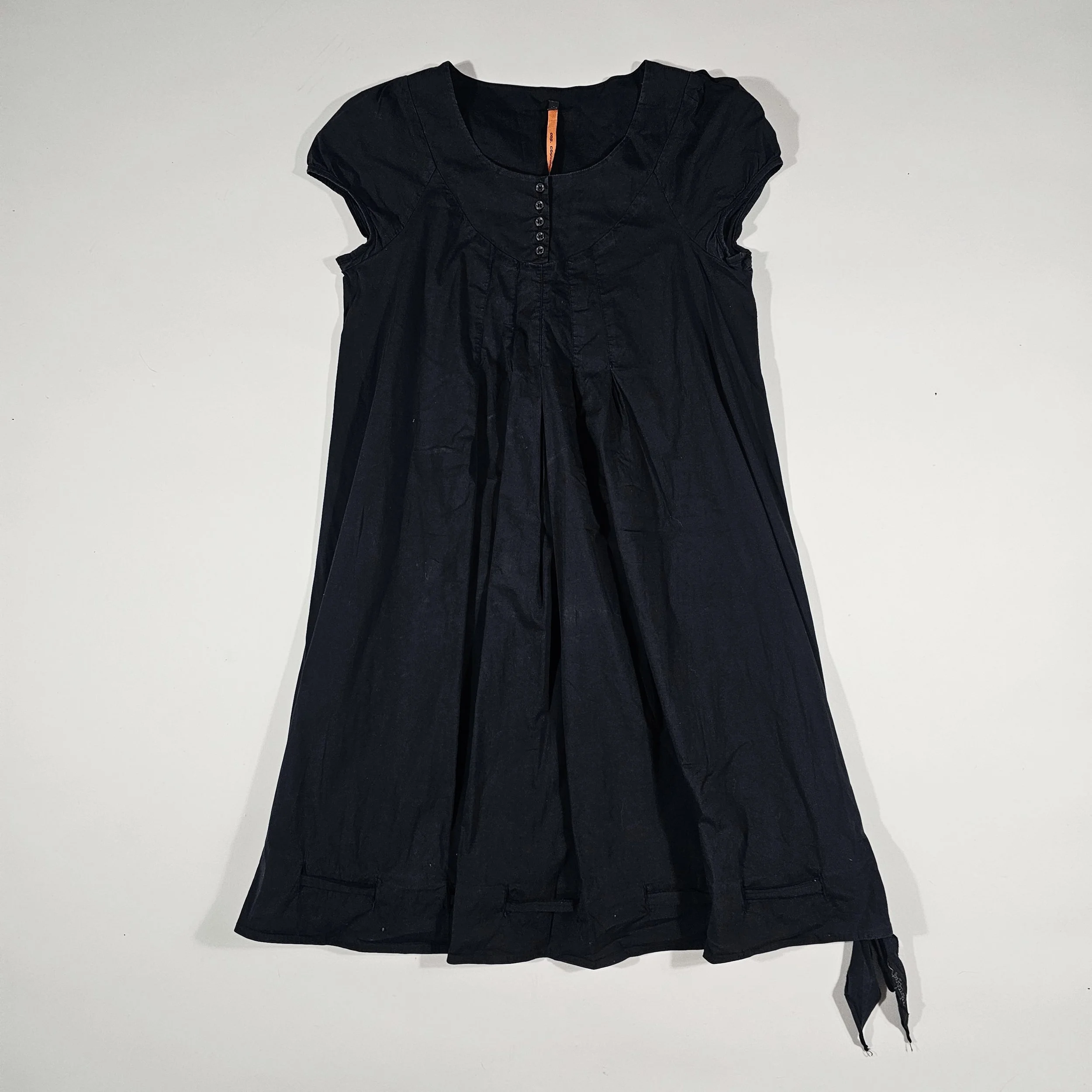 french vintage cop copine babydoll button dress