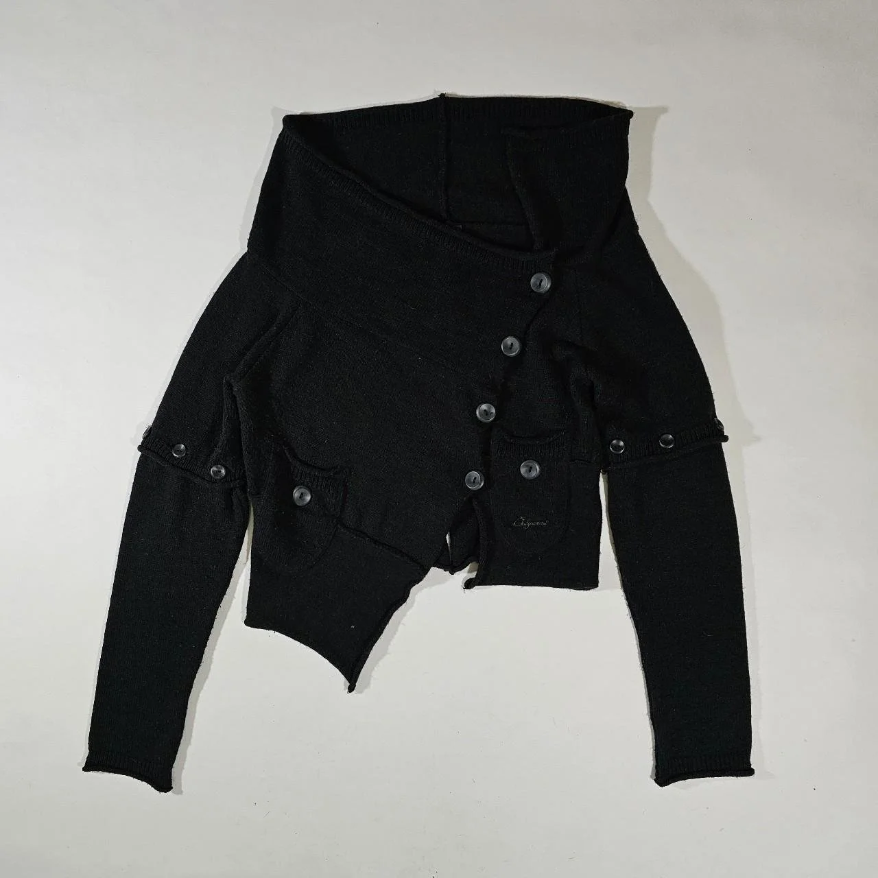 vintage subversive asymmetrical patchwork goth sweater