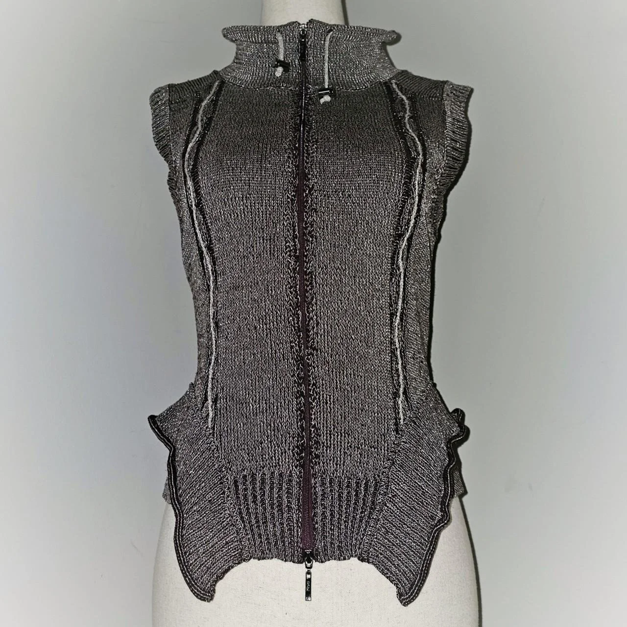 japanese vintage hiroko koshino cyber knit vest top
