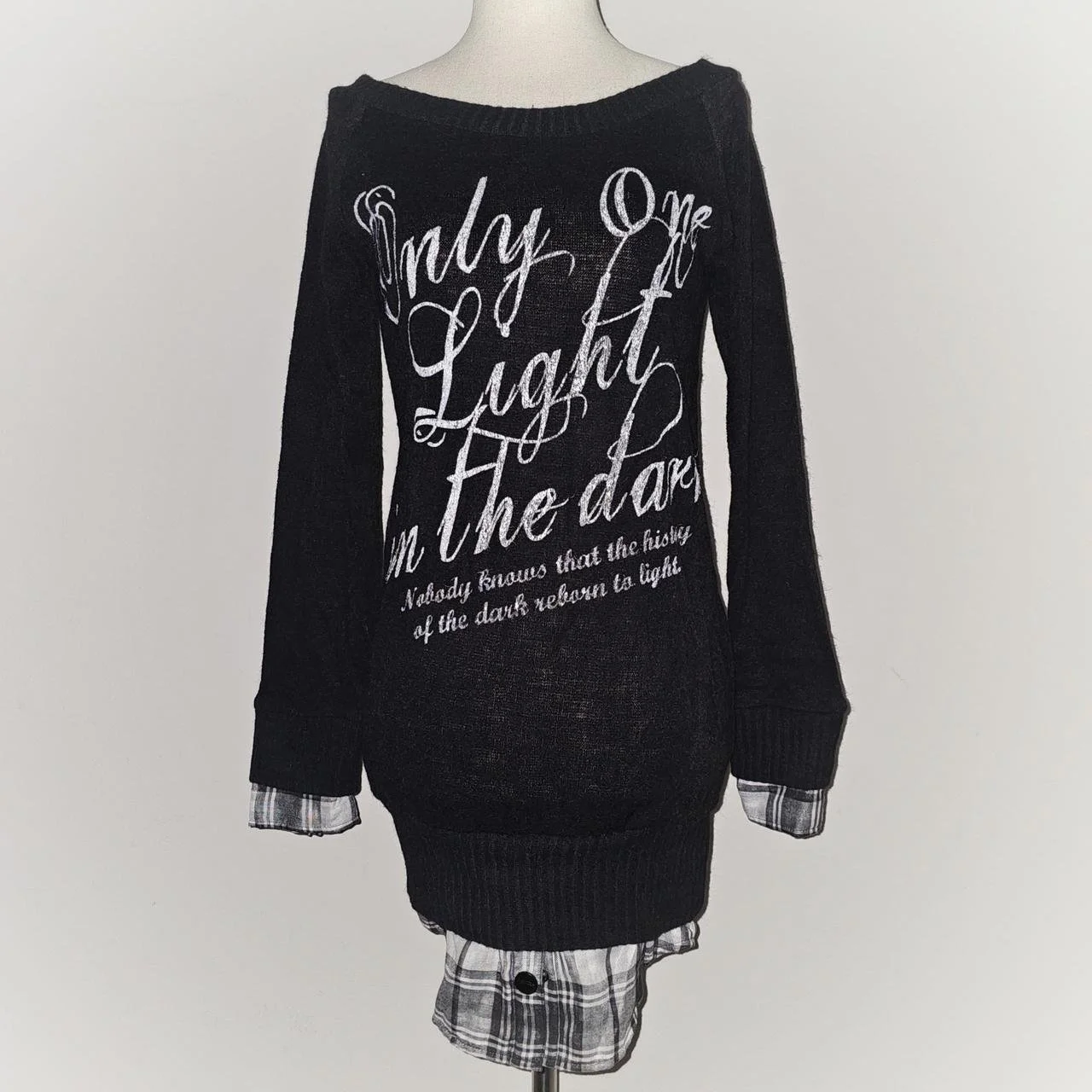 heaven and earth calligraphy poetry sweater dress from japan