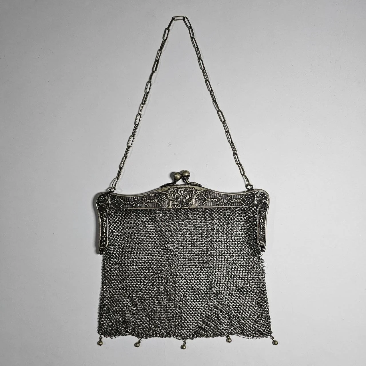antique art deco chainmail mesh purse