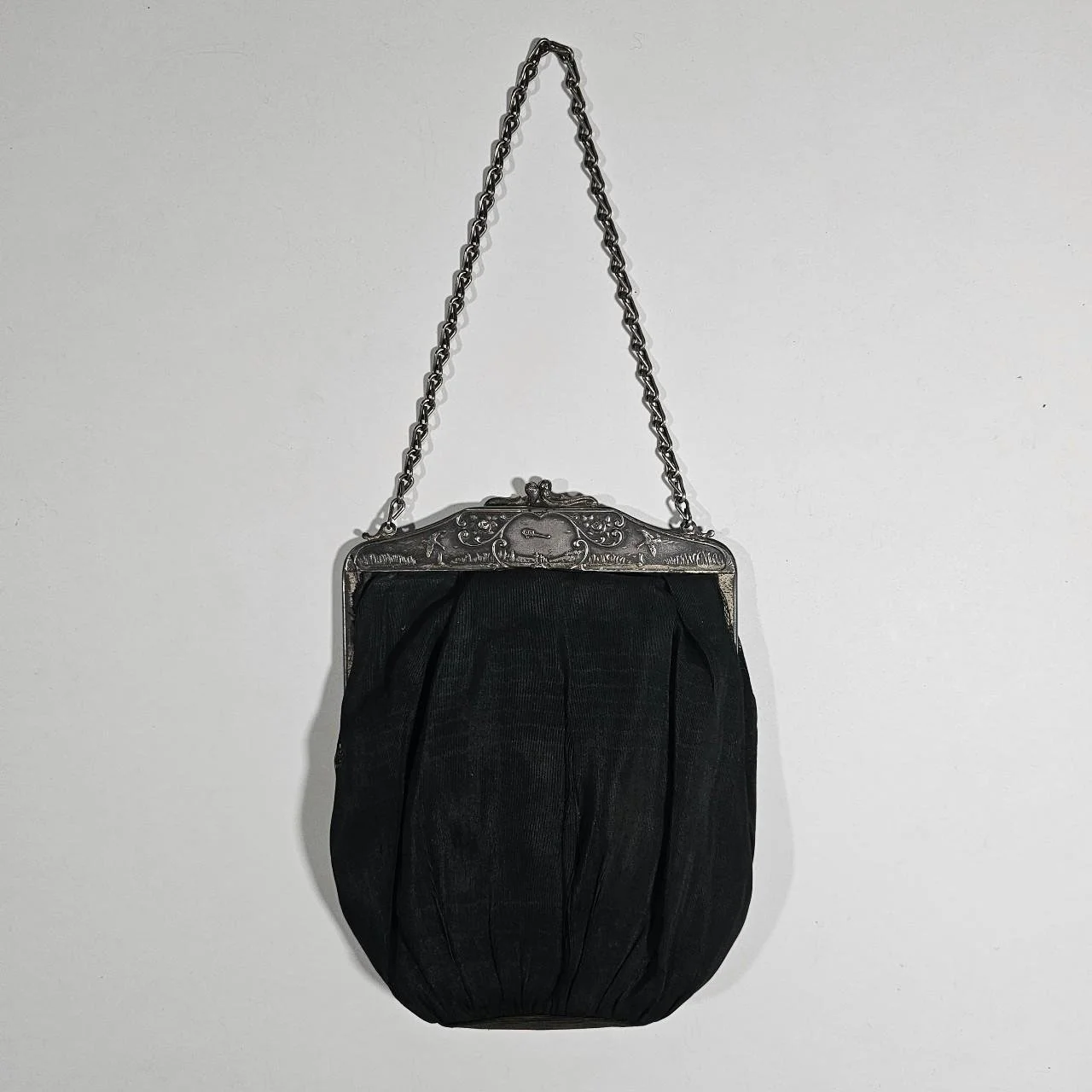 antique victorian mourning clasp purse