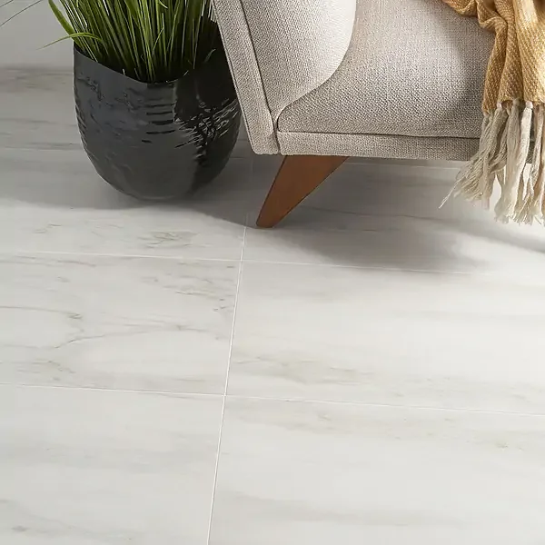 DreamStone Dolomite Snow 12x24 Matte Porcelain Tile-RoomScene.webp